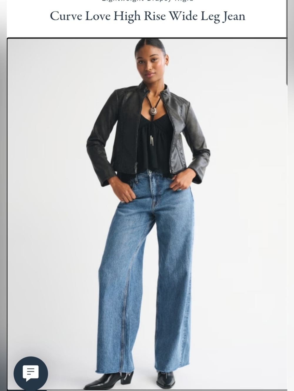 Abercrombie & Fitch Curve Love High Rise Wide Leg Jean Distressed Hem Size 29